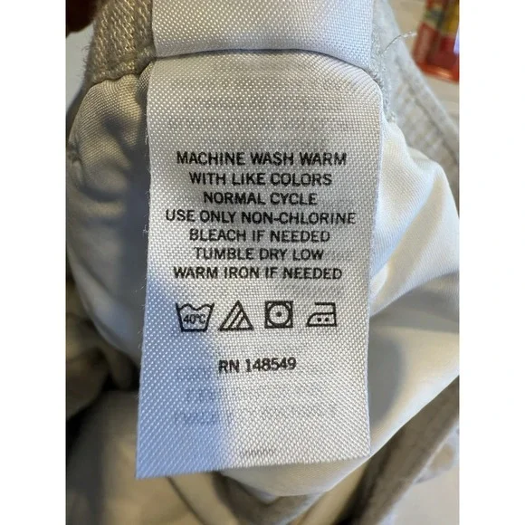 KENNETH COLE-NWT-Men's Natural Linen Blend Cargo Drawstring Shorts-Size XL - Picture 7 of 8